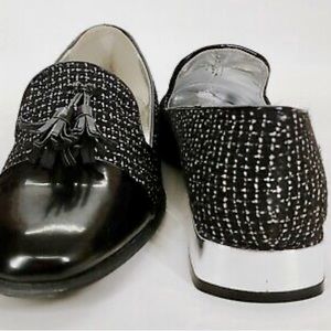 Bellini Womens Bainbridge Loafer Flats, Black Textile Slip On Tassel 8.5M $12